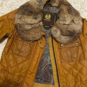 Belstaff ocelot cuero Jacket